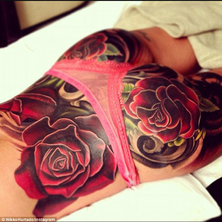 Cheryl Cole tattooed bottom