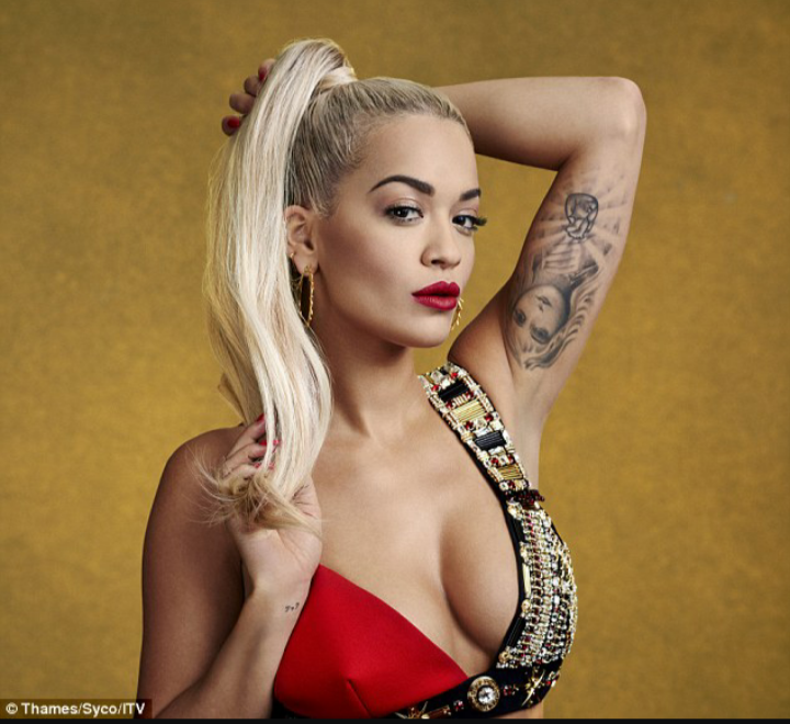 Rita Ora tattooed bicep
